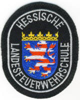 Abzeichen Landesfeuerwehrschule Hessen in silber / Kassel