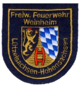 Abzeichen Freiwillige Feuerwehr Weinhein / Ltzelsachsen-Hohensachsen