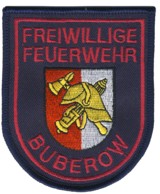 Abzeichen Freiwillige Feuerwehr Buberow in rot