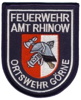 Abzeichen Freiwillige Feuerwehr Amt Rhinow - OF Görne in silber