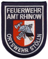 Abzeichen Freiwillige Feuerwehr Amt Rhinow - OF Stölln in silber