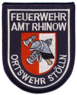 Abzeichen Freiwillige Feuerwehr Amt Rhinow - OF Stlln in silber