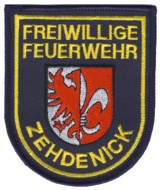 Abzeichen Freiwillige Feuerwehr Zehdenick in gold