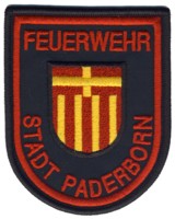 Abzeichen Feuerwehr Paderborn in rot