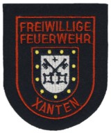 Abzeichen Freiwillige Feuerwehr Xanten in rot