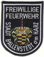 Abzeichen Freiwillige Feuerwehr Stadt Ballenstedt am Harz