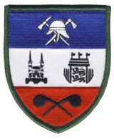 Abzeichen Bundeswehrfeuerwehr 5/ABCAbwBtl 7 in Husum