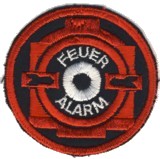 Abzeichen Feuer Alarm