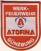 Abzeichen Werkfeuerwehr Atofina / Gnzburg