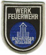 Abzeichen Werkfeuerwehr Boehringer / Ingelheim (seit 1998 Fa. Roche)