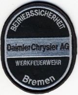 Abzeichen Werkfeuerwehr Daimler Chrysler / Bremen