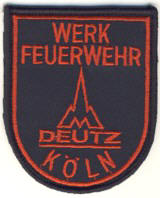 Abzeichen Werkfeuerwehr Deutz / Kln