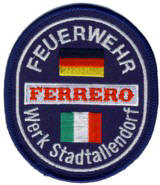 Abzeichen Werkfeuerwehr FERRERO / Stadtallendorf