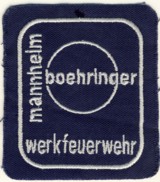 Abzeichen Werkfeuerwehr Boehringer in silber (seit 1998 Fa. Roche)