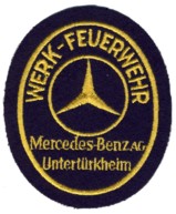 Abzeichen Werkfeuerwehr Mercedes-Benz AG / Untertürkheim