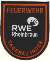 Abzeichen Werkfeuerwehr RWE / Tagebau Inden