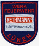 Abzeichen Werkfeuerwehr Rethmann / Lnen