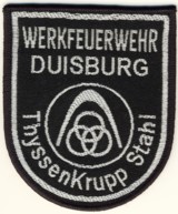 Abzeichen Werkfeuerwehr ThyssenKrupp Stahl / Duisburg