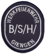 Abzeichen Werkfeuerwehr Bosch und Siemens Haushaltsgerte in silber / Giengen