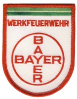 Abzeichen Werkfeuerwehr Bayer in weiß