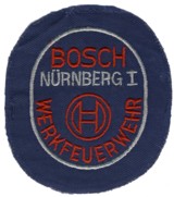 Abzeichen Werkfeuerwehr Bosch / Nürnberg 1