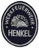 Abzeichen Werkfeuerwehr Henkel in silber / Dsseldorf