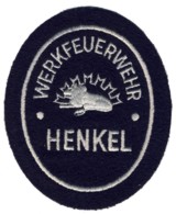 Abzeichen Werkfeuerwehr Henkel in silber / Dsseldorf