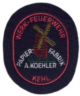 Abzeichen Werkfeuerwehr Koehler / Kehl