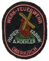 Abzeichen Werkfeuerwehr Koehler / Oberkirch