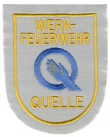 Abzeichen Werkfeuerwehr Karstadt/Quelle in grau