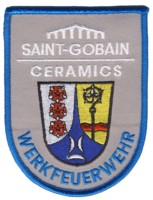 Abzeichen Werkfeuerwehr Saint-Gobain Ceramics / Stadt Rdental