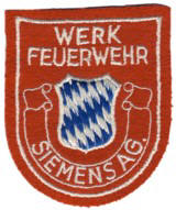 Abzeichen Werkfeuerwehr Siemens / Erlangen (alte Version)