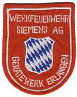 Abzeichen Werkfeuerwehr Siemens / Gertewerk Erlangen (alte Version)