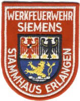 Abzeichen Werkfeuerwehr Siemens / Stammhaus Erlangen (alte Version)