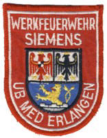 Abzeichen Werkfeuerwehr Siemens / UB MED Erlangen (alte Version)