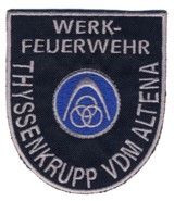 Abzeichen Werkfeuerwehr VDM (ThyssenKrupp) / Altena