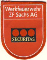 Abzeichen Werkfeuerwehr ZF Sachs AG / Schweinfurt