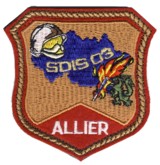 Abzeichen Service departement d' incendie et de secours Allier