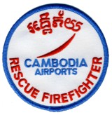 Abzeichen Rescue and Firefighter Cambodia Airports