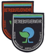 2 Abzeichen Betriebsfeuerwehr Abfallgesellschaft Kreis Wesel
