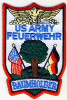 Abzeichen US Army Feuerwehr Baumholder