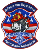 Abzeichen Fire Department FOB Salerno / Afghanistan