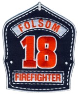 Abzeichen Fire Fighter 18 / FD Folsom