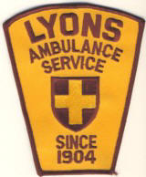 Abzeichen Ambulance Service Lyons