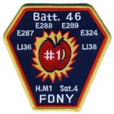 Abzeichen Fire Department City of New York / Batt.46 / E287 / E288 / E289 / E324 / L136 / L138 / HM1 / Sat4