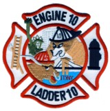 Abzeichen Fire Department City of New York / Engine 10 / Ladder 10