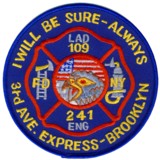 Abzeichen Fire Department New York City / Engine 241 / Ladder 109