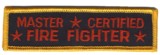 Abzeichen MASTER CERTIFIED FIRE FIGHTER